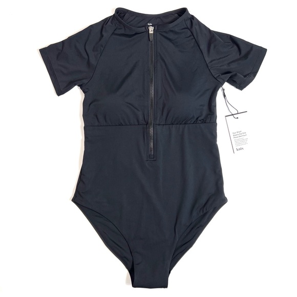 NWT Knix Short Sleeve One-piece Swimsuit Black Size Small - Picture 4 of 12